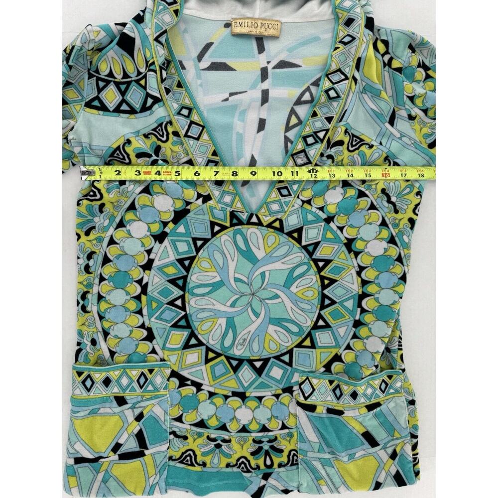 Emilio Pucci Dress Size 8 42 Terrycloth Beach Resort Hooded Swim Cover Up - Picture 14 of 16